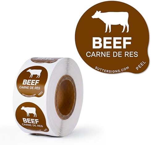 Beef Food Labels 500 pcs by SutterSigns