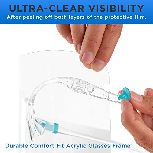 Salon World Safety 200 Face Shields with Glasses Frames (20 Packs of 10) - Image 5