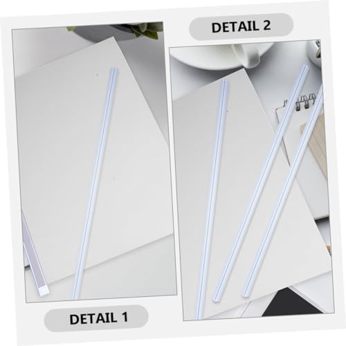 DOITOOL 40pcs Transparent Slide Grip Binding Bars for Documents Pull Rod Clip Binders for School Office Home Use Easy Page Addition Removal Sturdy Lightweight Design - Image 5