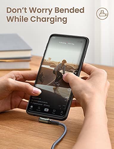AINOPE Short USB C to USB C Cable 1.5FT 1 Pack 60W Fast Charging Nylon Braided Type C Cable for iPhone 15 Pro Max Plus Samsung Power Bank Travel Essentials - Image 4