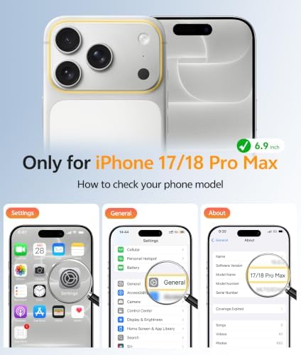 FNTCASE for iPhone 18 Pro Max Case/iPhone 17 Pro Max Case, Screen Protector - Image 2