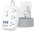 6 USB(3 USB C) Surge Protector Power Strip, 10 Ft Extension Cord,3 Outlets by Beeiker-BetterHelperforYou