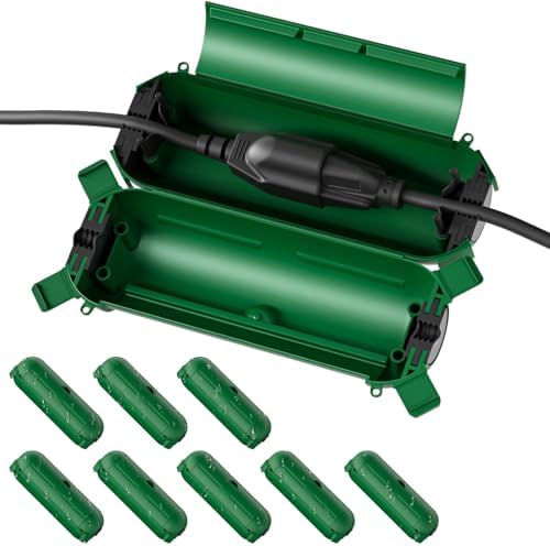 [9 Pack] Flemoon Outdoor Extension Cord Safety Cover with Waterproof Seal by FLEMOON