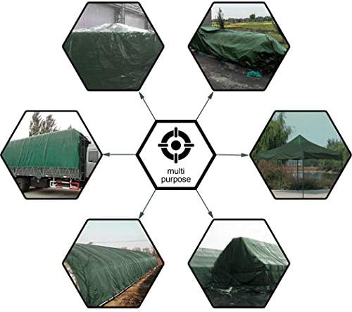 CARTMAN 18x24Ft Multipurpose Waterproof Poly Tarp Cover 8 Mil, Green - Image 2