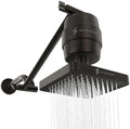 SparkPod 6" High Pressure Rain Shower Head with 23 Stage Filter Capsule & 11 Inch Adjustable Shower Arm Extension - Shower Filter Reduces Chlorine for Smoother Hair & Skin (Square, Oil-Rubbed Bronze) by SparkPod