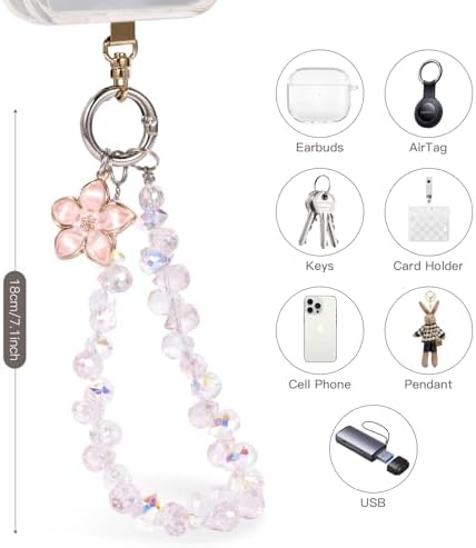 Long Pond Designer Cell Phone Wrist Strap, Anti-Lost Lanyard Wristlet Charm for iPhone 17 Pro Max&Most Cellphones, Detachable Bracelet - Image 5