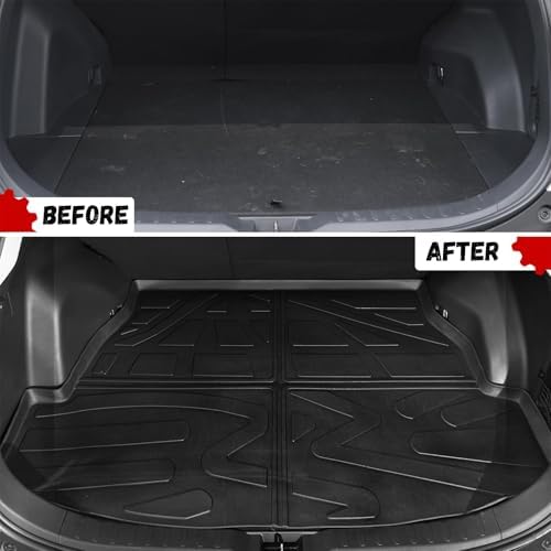 Floor Mats for Toyota Rav4 2019-2025 (Include Hybrid), Custom Fit All-Weather TPE Floor Liners, Front & 2nd Row & Cargo Liner for RAV4 Car Accessories - Image 5