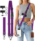 Phone Lanyard Crossbody Wrist Neck Strap Adjustable Women Purp by Sukyerios