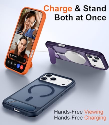 Temdan Magnetic for iPhone 18 Pro Case/iPhone 17 Pro Case Stand Blue - Image 3