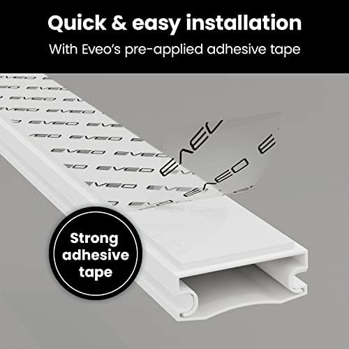 Cord Covers for Wires on Wall - 150in Cable Management Cable Hider - Cord Hiders for TV On Wall - Paintable Cable Concealer - Wire Covers for Cords - 10X (L16 x W0.95 x H0.5) - Medium | Black - Image 2