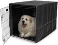 MidWest Homes for Pets XL Dog Crate Cover, Black Polyester Privacy Kennel Cover Fits Most 48-inch Crates, Machine Washable, Reduces Barking & Chewing by MidWestHomesForPets