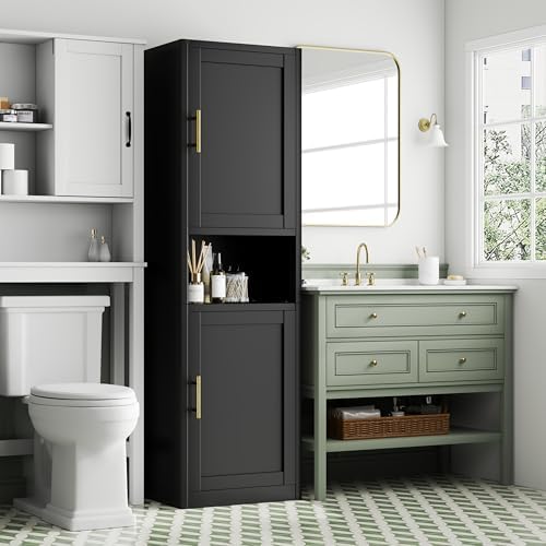 20 inch Wide Pantry Cabinet with Adjustable Shelves, Small Storage Cabinet - Image 2
