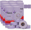 Perco 1 Line Lavender Labels - 80,000 Blank Price and Date Gun Labels for Perco Lite, X, Plus and Pro 1 Line Price and Date Guns - 80 Rolls, 10 Sleeves - Made in USA by Perco