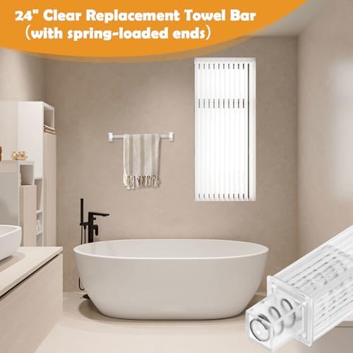 24 Inch Clear Bathroom Towel Bar Replacement Rod for Ceramic Holders - Image 6