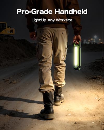 Work Light - 5200mAH Foldable Magnetic Under Hood Working Light with Hooks, Portable Magnetic Rechargeable Cordless 3300LM Job Site Lighting for Mechanic/Car Repairing/Garage - Image 5