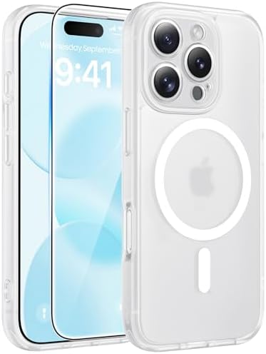FNTCASE for iPhone 16 Pro Max Case, Fit for Magsafe, Glass Screen Protector by FNTCASE
