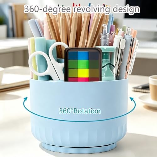 Office Supplies,School Supplies,Blue Desk Accessories,Desk Organizer,Scissors,Stapler,Tape Dispenser,Binder Clips,Staples,Staple Remover,Sticky Notes,Clear Tape,Pen,Ruler,Best Gift,11pcs - Image 2