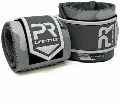 PR Personal Record Heavy Duty Premium Wrist Wraps, More Elasticity, Reinforced Stitching, Extra Wide Strap, Strong Thumb Loop, Larry Wheels Weightlifting Wraps by PRPersonalRecord
