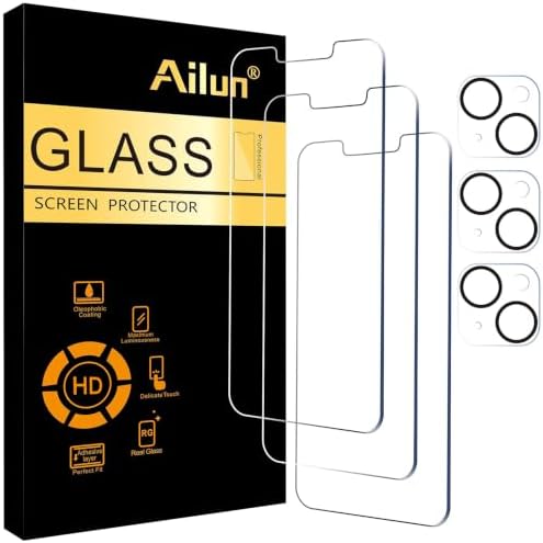 Ailun Screen Protector + Camera Lens Protector for iPhone 14, 3+3 Pack by Ailun