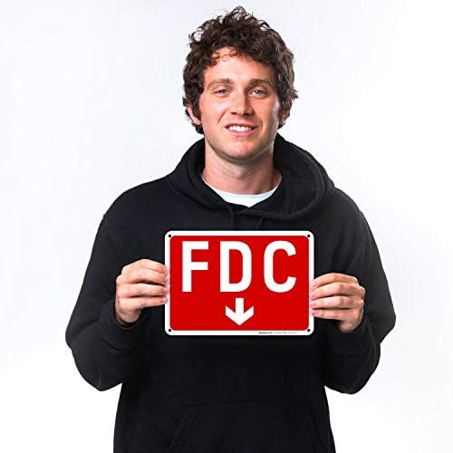 FDC Down Arrow Sign, Red Background, - Image 2