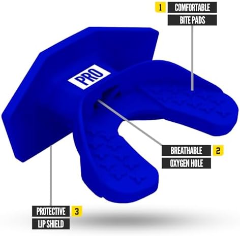 Nxtrnd One Pro Football Mouth Guard, Interchangeable Strap, Fits Adult & Youth (Blue) - Image 2