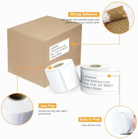 (3600 Labels/3-Proof 1" Core) Labelebal Replacement for DYMO 30256, 2-5/16" x 4"(59 mm x 101 mm) Direct Thermal Labels Postage Address Shipping Labels Compatible for DYMO & Rollo & Zebra Printer - Image 5