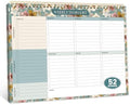 Weekly To Do List Notepad with 52 Undated Sheets（8.5"×11"）- Undated Weekly Planner Notepad for Office Desk Accessories and Supplies - Teal Petals by Zotia
