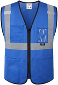 JKSafety Safety Vest for men women Hi Vis Vest with Pockets and Zipper High Visibility Construction Vests BX310 by JKSafety
