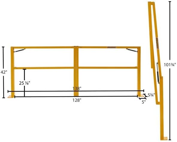 10' W Guardian Door Dock Gate for Loading Bay Fall Hazard Protection, - Image 3