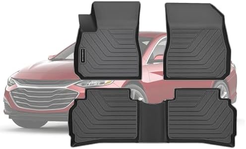 TPE Floor Mats for 2016-2025 Chevy Malibu All Weather Car Floor Liners Fit 2016-2025 Chevrolet Malibu Accessories Black Automotive Car Accessories ﻿ by SANBAN-AXE