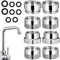 OSALADI Faucet Adapter Kit 8 pcs Kitchen Faucet Adapter for Hose Water Filter Male to Female Sink Connector for Kitchen Bathroom Utility by OSALADI