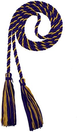 Tassel Depot Graduation Honor Cord - Purple/Oriental Gold - Every School Color Available - Made In Usa by TasselDepot