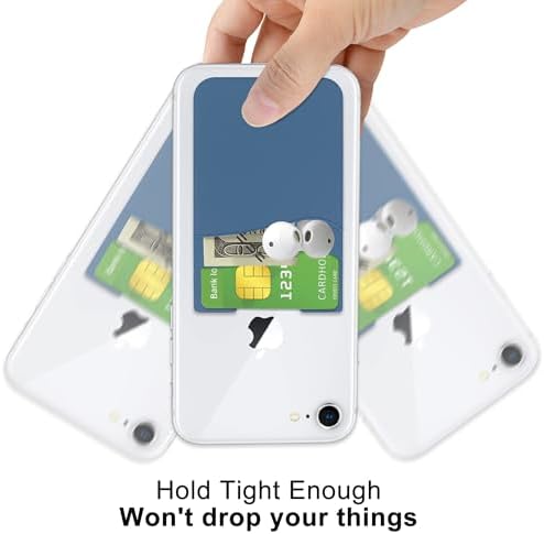 Senose Phone Wallet, Phone Card Holder Stick On Silicone Credit Card Holder - Image 3