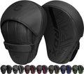 RDX Boxing Pads Curved Focus Mitts, Maya Hide Leather Kara Hook and jab Training Pads, Adjustable Strap Ventilated, MMA Muay Thai Kickboxing Coaching Martial Arts Punching Hand Target Strike Shield by RDX