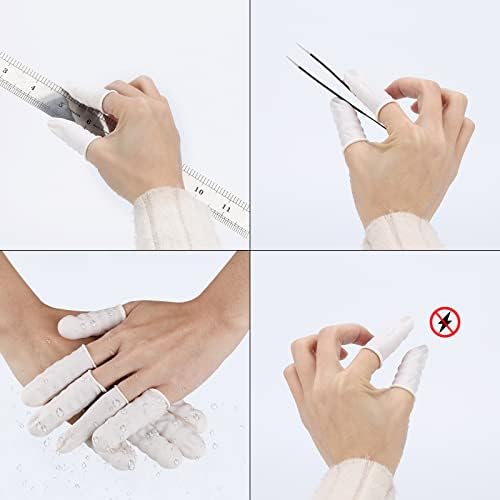 acDesign 300Pcs Finger Cots LargeLatex Finger Cots White Finger Protectors for Injured Finger,Cracked Finger,Sports - Image 4