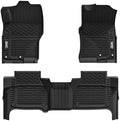3W Floor Mats for Nissan Frontier 2022-2026 Crew Cab(Not for 2nd with Under Seat Speaker), All Weather TPE Custom Fit Car Liner for Frontier Crew Cab Pickup, Frontier Accessories, Black by 3W