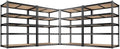 ROOMFAVE Garage Shelving Adjustable 5 Tier Storage Shelves 2050LBS,4PCS by RoomFave-organizeyourjoy