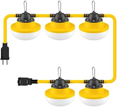 New Upgrade 50FT Construction String Lights LED Industrial Grade by MuasdaeOutdoorStringlights