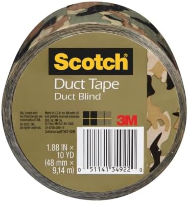 Scotch Duct Tape, Camo, 1.88 in x 10 yd, 1 Roll (910-CMO-C) by ScotchBrand