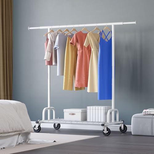HOKEEPER Clothes Rack Collapsible Clothing Rack Capacity 525LBS White - Image 2