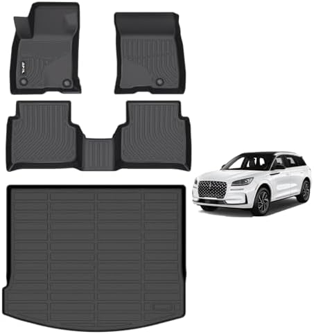 AIPOIL® Floor Mats & Cargo Liner Set for Lincoln Corsair 2020-2026 (Not for Hybrid) All-Weather Protection TPE Anti-Slip Automotive Full Set Custom Car Mats Accessories - Black by AIPOIL