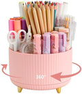 Camelmother 360°Rotating Pen&Pencil Holder For Desk With 5Slots Cute Office by Camelmother