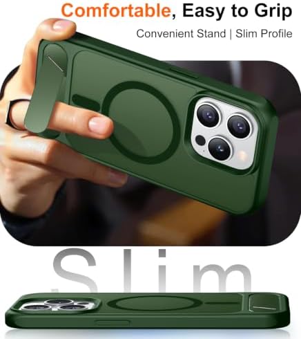 Temdan Magnetic Compatible with iPhone 15 Pro Case, [Built-in Invisible Kickstand][Compatible with MagSafe] [Military Grade Shockproof] Slim Translucent Matte Phone Case for iPhone 15 Pro 6.1" - Image 7