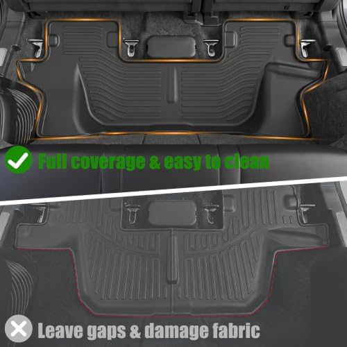 AUXKO Floor Mats Cargo+Backrest+Under Trunk Mat for Ford Explorer 2011-2014 - Image 6