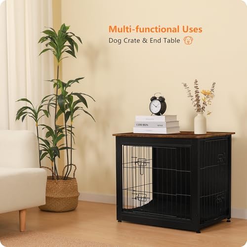 DWANTON 27" Dog Crate Furniture, Dog Kennel Indoor, with Waterproof Cushion - Image 7