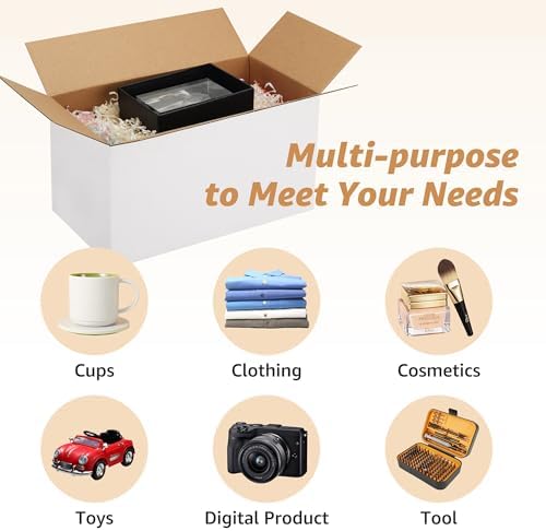 EXYGLO 40 Pack 7x7x6 Shipping Boxes for Small Business, White Corrugated Cardboard Small Box for Packaging, Moving, Mailing, and Storing - Image 5