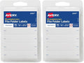 Avery File Folder Labels, 5/8" x 2-3/4", White, Non-Printable, 156 Blank Labels Total (6141) (Pack of 2) by Avery