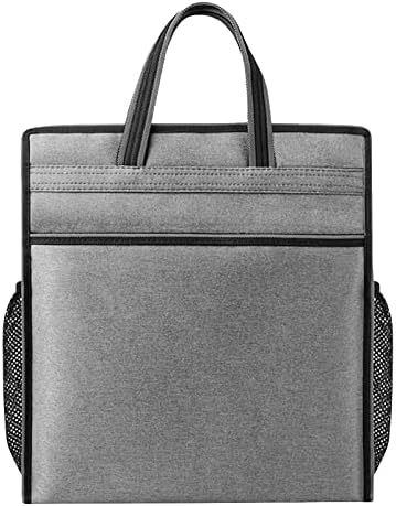 Oxford Zippered Document Bag with Handle File Tote Bag Pouch for Carrying Paper Files Books Filing Folder 1 Pack (Gray) - Image 4