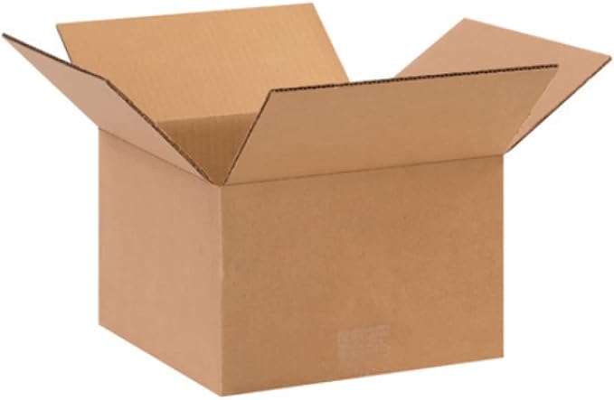 Secure Seal - 100 Pack of 10x10x6” Corrugated Cardboard Packing Shipping by Secure+Seal
