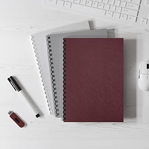 Binditek 16 Mil Leather-Textured Polycovers, 8.5x11 Inches, Maroon, 50 Pack - Image 5